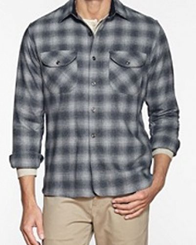 Grey Toned Wool flannel Shi...