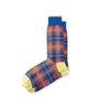 Demark Blue and Brown Check Socks