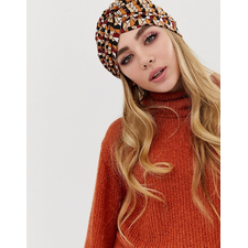 Thing gathered twist turban in geo print