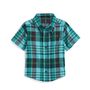Jade Green Madras Checks Baby Shirt