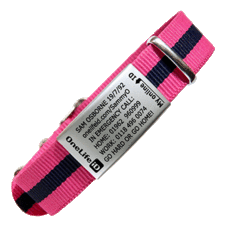 Emergency ID with NATO nylon strap and stainless ID tag | OneLife iD