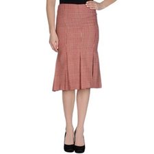 Burnt Brick Red Check Flannel Skirt