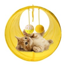 Funny Pet Cat Tunnel 2 Holes Cat Play Tubes Balls Collapsible Crinkle Kitten Dog Toys Puppy Ferrets Rabbit Play Cat Tunnel Tubes