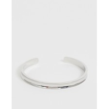  curved cuff in silver
