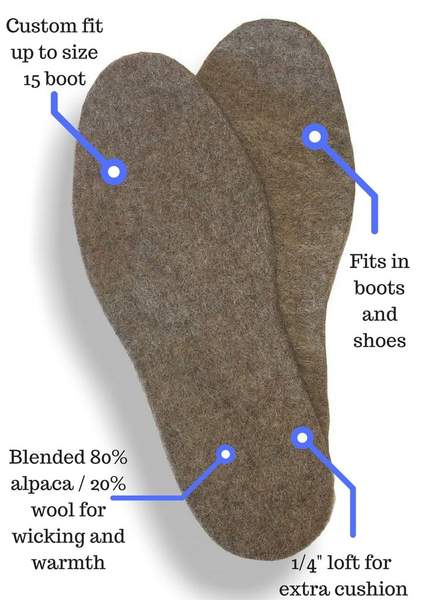 Felted Sole Inserts for Boo...