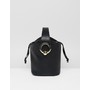 Bankston black bucket bag with gold metal hardware