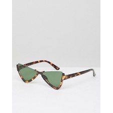  half frame plastic butterfly diamond sunglasses