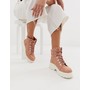  chunky flat boots in nude