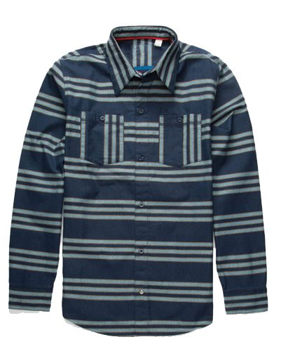 Blue Stripped Flannel Shirt