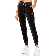  Sportswear Velour Pant in Black & White | REVOLVE
