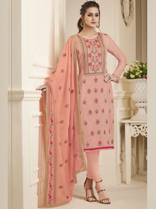 Pleasing Peach Partywear St...