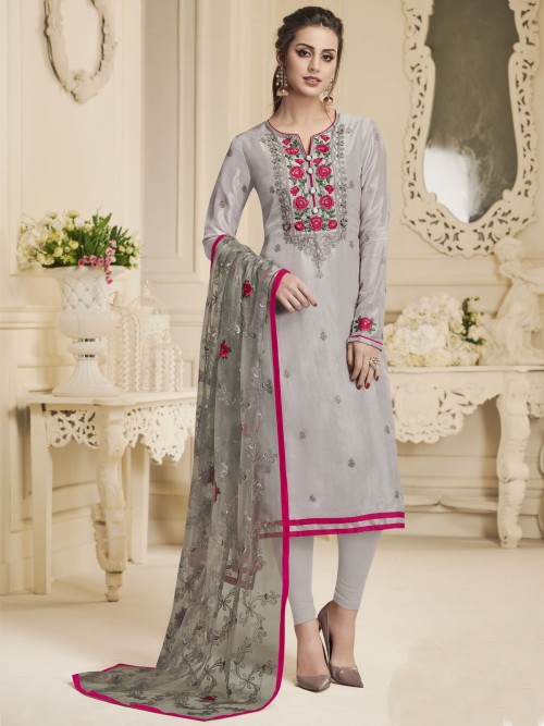 Subtle Grey Wedding Straigh...