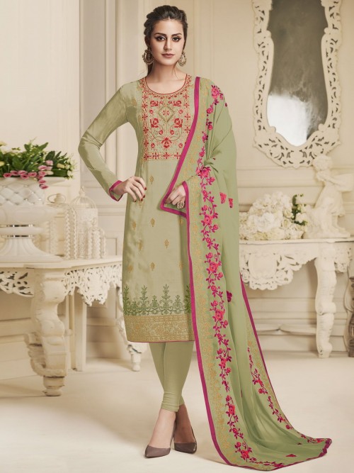 Adorable Green Partywear St...