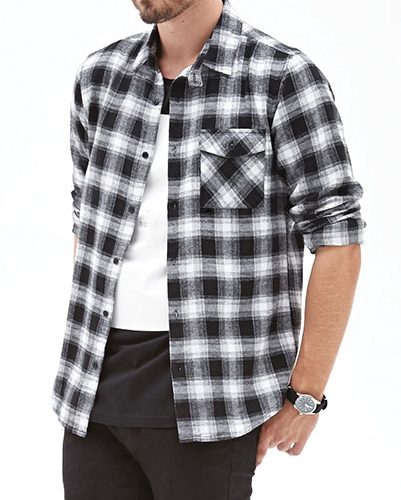 Dual Tone Flannel Shirt