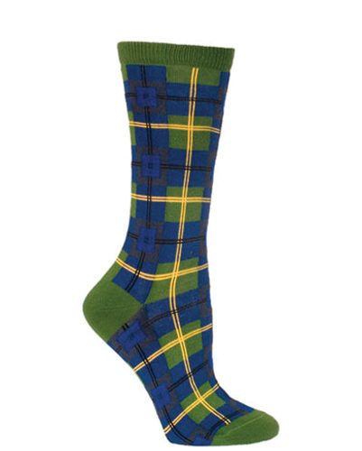 Olive Green and Blue Check ...