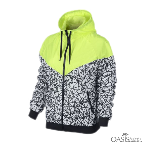 lime green allover print wi...