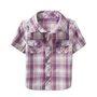 Little Lilac Crazy Madras Baby Shirt