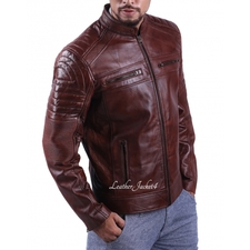 Brown Cafe Racer Jacket