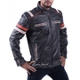 Distress Vintage Retro Cafe Racer Jacket
