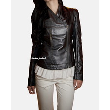 Women biker leather jacket