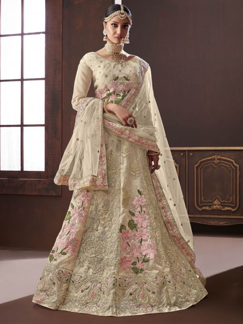 Impressive Silk Beige Party...