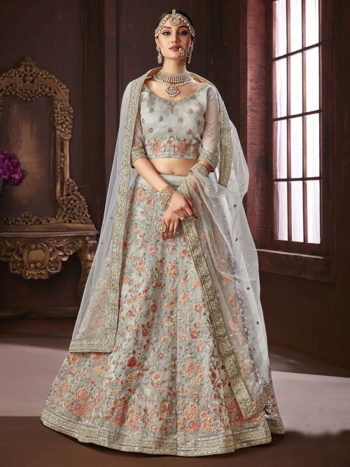 Pleasing Silk Grey Partywea...