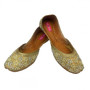 Ladies Golden Crystal Work Mojari Punjabi Jutti Handmade Khussa Bridal Jutti DD923