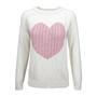 Yemak Sweater | Women's Love Heart Rounded Neck Long Sleeve Warm Pullover Sweater MK3506