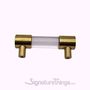 Lucite Cabinet Pull - 3/4" Dia Close End | Lucite Drawer Pulls | Unique Cabinet Hardware | Lucite and Brass Pulls | Lucite Door Handles | SignatureThings.com