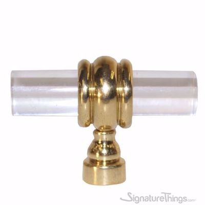 Barrel Retro Ridged Ring Lucite Pull - 1/2" D, Lucite Brass Cabinet Pulls and Knobs 