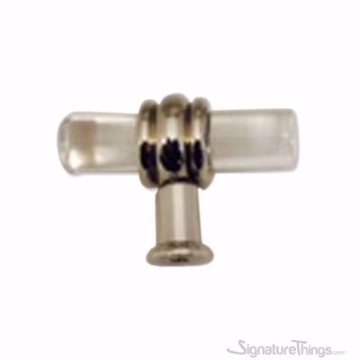 Barrel Retro Ridged Ring with Cylindrical Post Lucite Pull - 1/2" D | Lucite Pulls | Acrylic Cabinet Pulls | Lucite and Brass Pulls | Lucite Drawer Pulls | Custom Lucite Hardware | Unique Cabinet Hardware | SignatureThings.com