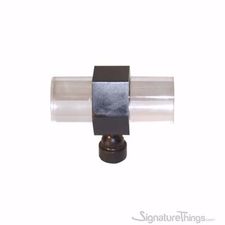 Hex Ring Lucite and Brass Pull - 3/4" D, Cabinet Knobs and Drawer Pulls 