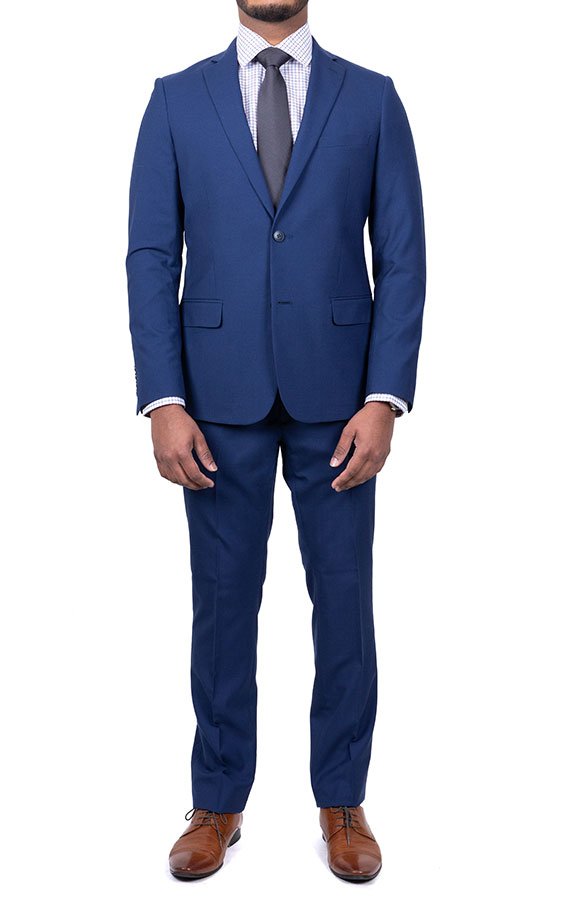 Slim Fit Merino Suit | Blue...