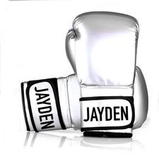 Personalized Silver Boxing Gloves - Adults