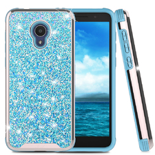 Alcatel IdealXtra 5059 - Rubberized Dual Layered Full Diamond Hybrid Series Case with Silicon Hybrid Cover :: CellPhoneCases.com