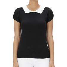 YeMAK Sweater | Classic Collar Short Sleeves Stretchy Fabric Casual Pullover Sweater MK3591