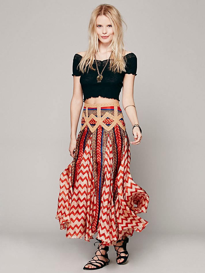 Lotta Stensson Maracana Silk Skirt - Free People