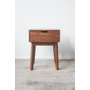 Solid Walnut Tapered Leg Nightstand