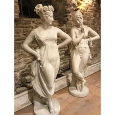 19th Century Plaster Statues