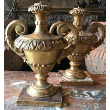 Giltwood 19th Century Urns