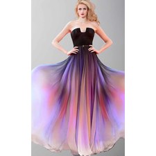 Beautiful Sunset Long Ombre Cape Prom Dresses KSP421
