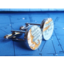 SALE - vintage map cufflinks custom location with gift box - featured in Martha Stewart Weddings