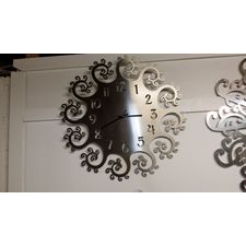 Stainless Steel Spiral Number Clock | Yoga King