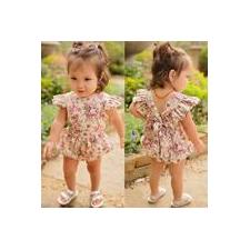 Ava baby girl summer printed floral romper  Mollycoddle Me Baby Girl Rompers mollycoddle-me.myshopify.com Mollycoddle Me