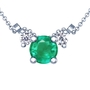 Emerald Round and Diamond Pendant (2.27cttw.)
