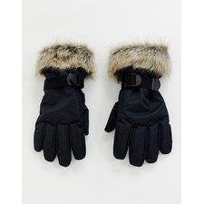 4505 ski faux fur trim gloves
