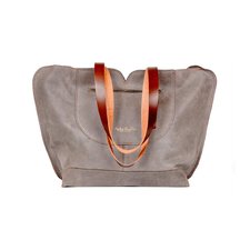 Gray leather tote, soft leather bag, women leather bag , leather handbag , leather shoulder bag , gifts for her , Mother's Gifts. Big Bags