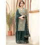 Green Embroidered Palazzo Suit