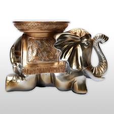 Cast Resin Lying Elephant Footstool