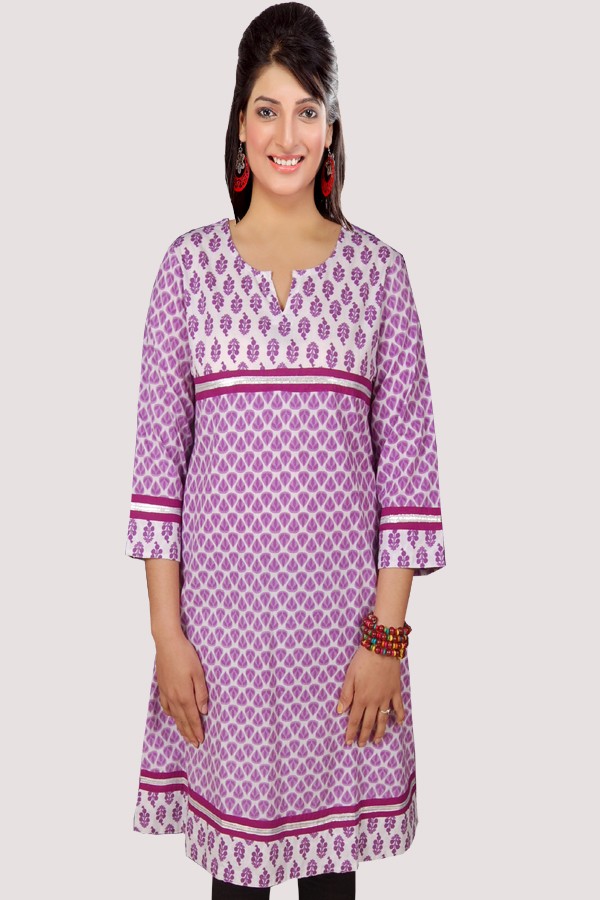 Cotton Purple Printed Desig...